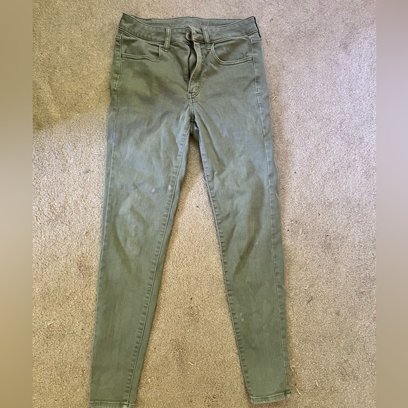 American Eagle Outfitters Denim - American Eagle High Rise Jegging - Green